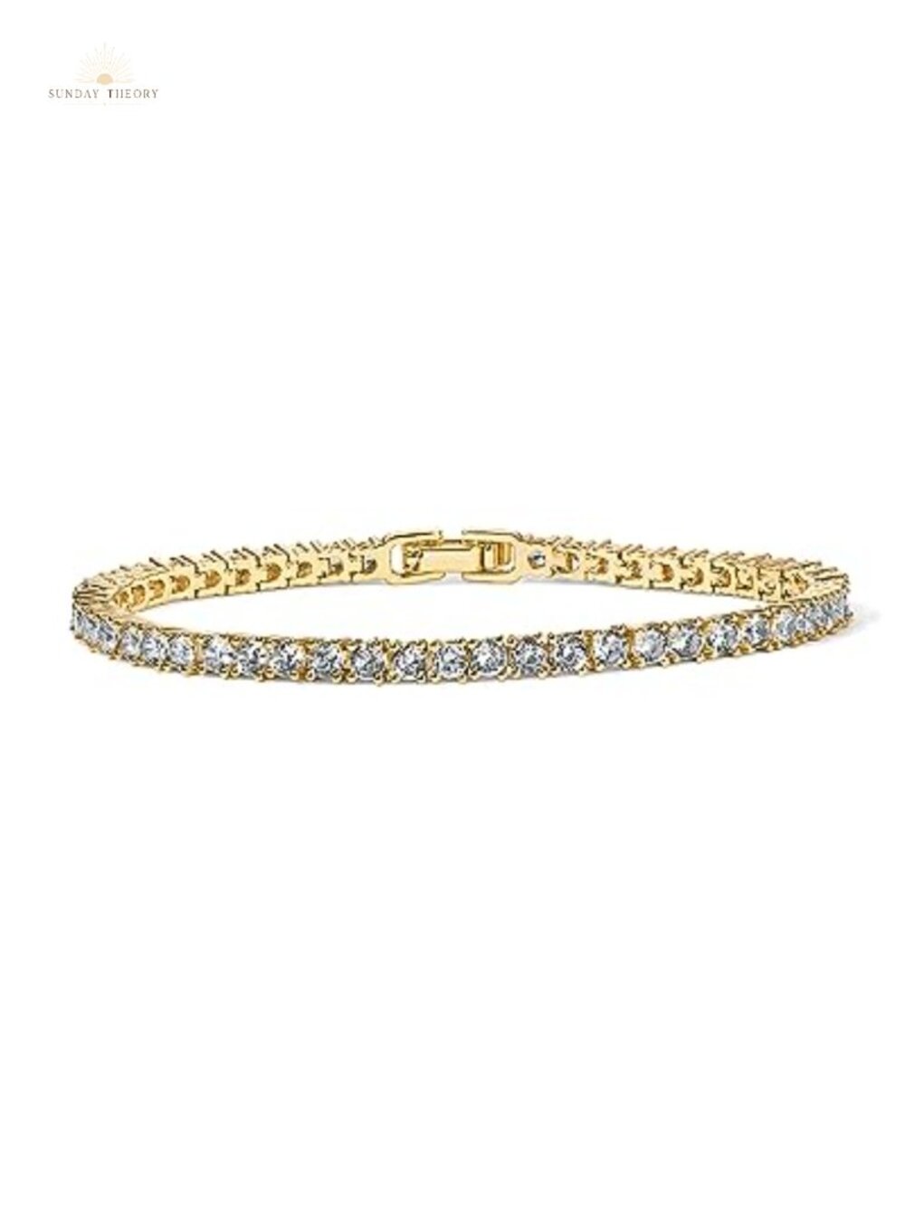 Gold Plated Vermeil 3mm CZ Tennis Bracelet 7.5